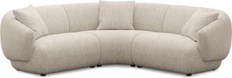 Castlery Auburn Sectional Sofa Customized, Performance Classic Twill Light Grey, Spill Resistant, Modular for Sofas by Castlery