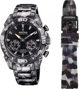 Festina F20545-1 Mens Chrono Bike Smartwatch and Strap Gift Set - Black - One Size