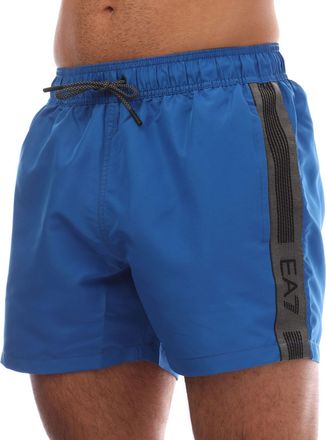 Emporio Armani Mens Emporio Armani Logo Tape Swim Shorts in Blue - Size X-Large