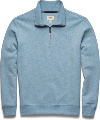 Surfside Supply Co. Bobby Fleece Quarter Zip in Blue Heather at Nordstrom, Size Medium