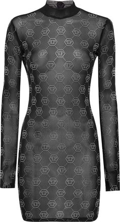 Philipp Plein Korte Jurk Monogram