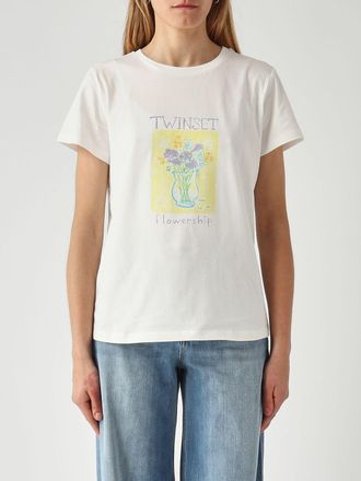 Twinset T-shirts in cotone floreale Twinset