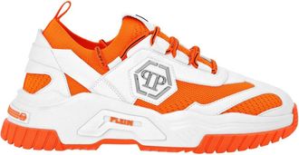 Philipp Plein Low-Top Sneakers Predator - unisex - Sneakers - Oranje - 42 EU - Polyester - Schoenen