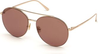 Tom Ford FT0757 CLEO 28Y Womens Sunglasses Gold Size 59