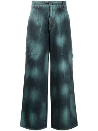 Stella McCartney tie-dye wide-leg jeans - Blue