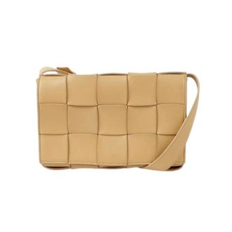 Bottega Veneta Pre-owned Cross Body Bags, female, Beige, Size: ONE SIZE Pre-owned Intrecciato Cassette Classic Shoulder and Crossbody Bag