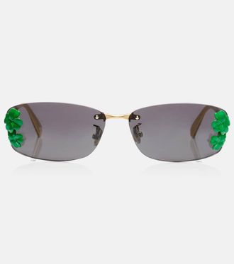 Dior Dior Clover embellished rectangular sunglasses