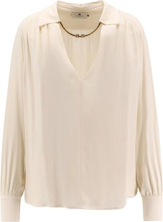 Elisabetta Franchi Mujer, Blusas y Camisas, Beige, Talla: M