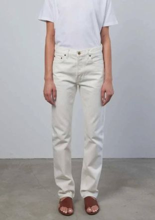 B Sides Brit Mid-Rise Jeans In Chalk