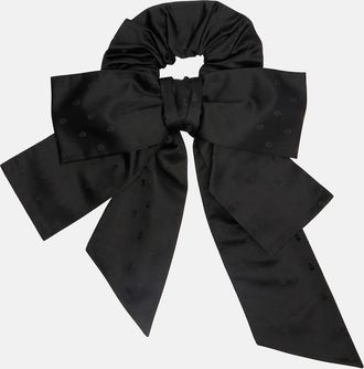 Alexander McQueen Scrunchie Skull in jacquard di seta