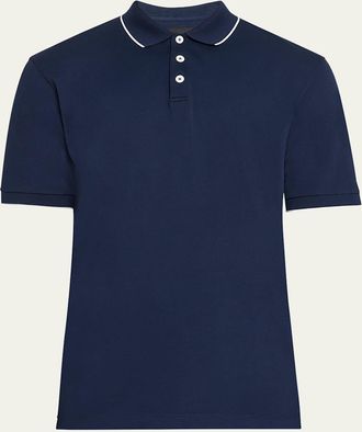 Giorgio Armani Mens Tipped Polo Shirt
