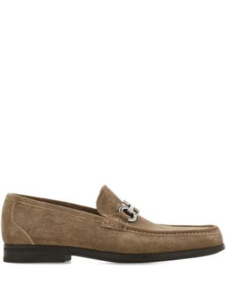 Ferragamo Brown Logo Loafers