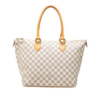 Louis Vuitton Pre-owned Womens Damier Azur Saleya Mm - Light Grey Textile - One Size