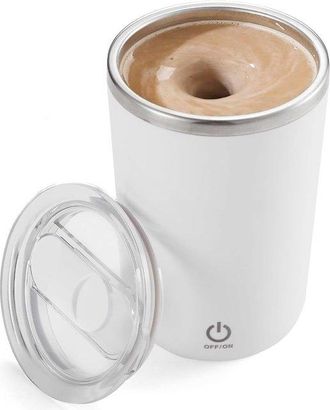 OEM Dailygoods, Taza De Caf&eacute; Con Agitador, Taza Con Agitador De 400 Ml, Resistente Al Agua Ipx6, Revestimiento De Acero Inoxidable