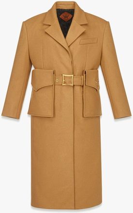 MCM Wool-cashmere Coat W/ Pocket Belt