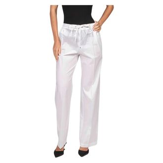 Fay Wide Trousers, female, White, Size: 2XL Pantaloni Easy