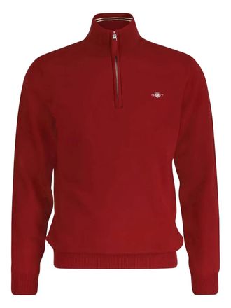 GANT Maglione con zip - Rosso