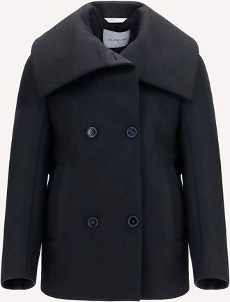 Balenciaga Structured high-neck Peacoat Female 36