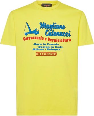 Dsquared2 x Magliano printed T-shirt - men - Fabric - XXXL - Yellow