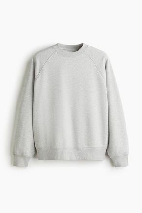 H&M Oversized Fit Sweatshirt in Gray Melange at Nordstrom, Size Xx-Large