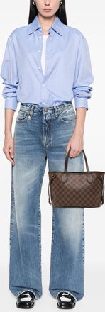 Louis Vuitton Pre-owned Womens Damier Ebene Neverfull Pm - Dark Brown Textile - One Size