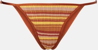 Bananhot Slip bikini Ann a righe in maglia a coste