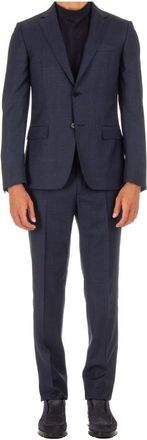 Ermenegildo Zegna Single Breasted Suit Set - Heren - Business pakken - Blauw - 2XL - Wol - Kostuums