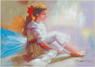 Biscottini International Biscottini - Cuadro &Oacute;leo Sobre La Tela Pintado A La Mano Pintado A La Mano Bambina