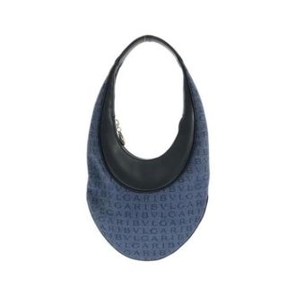 Bulgari Pre-owned Vintage Schoudertas - Dames - Pre-owned - Blauw - Maat: ONE Size Leer