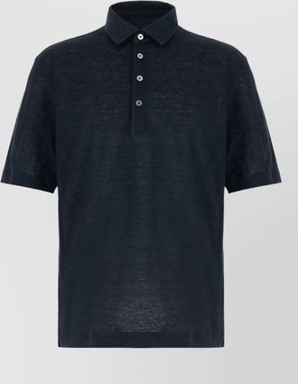 Ermenegildo Zegna linen polo shirt short sleeve design