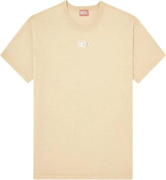 Diesel T-Norm-Iod T-Shirt - Heren - T-shirts - Beige - M - Katoen - Tops