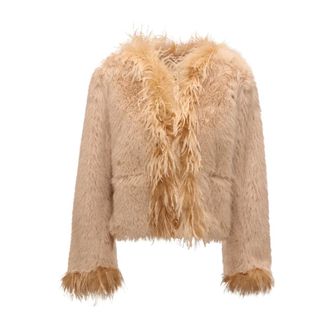 PHO Firenze Faux Fur & Shearling Jackets, female, Beige, M, Ecopelliccia WO Jacket