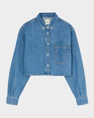 Sandro Hiro Denim Button-Front Shirt