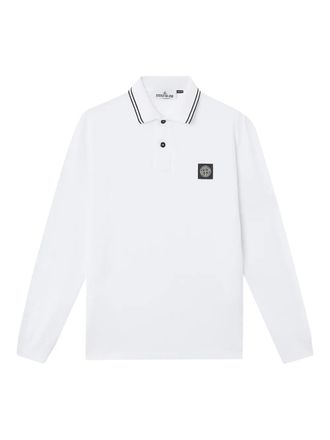 Stone Island Poloshirt met lange mouwen - Wit