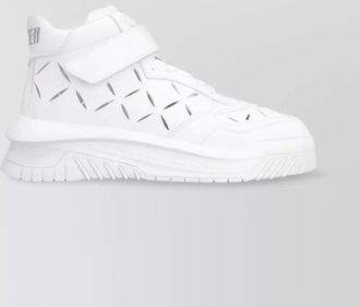 Versace perforated leather high-top sneakers