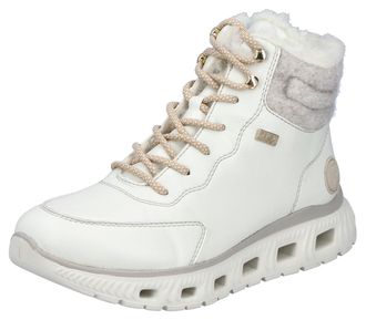 Rieker Winterboots RIEKER, Damen, Gr. 38, weiss (sanftes wei&szlig;), Filz, Lederimitat, Schuhe Winterboots, mit gepolsterte Textilinnensohle dank MemoSoft