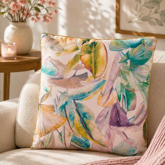 KASANOVA Cuscino divano 45x45 cm foglie acquerello