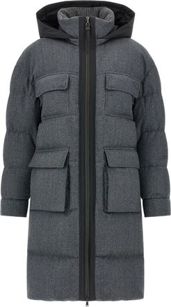 Brunello Cucinelli Wool Down Quilted Coat