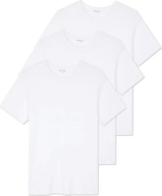 Paul Smith Tops, Heren, Wit, M, 3-Pack T-Shirts