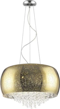 Netlighting Luna 5 Light Gold Crystal Pendant Ceiling Light