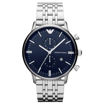 Emporio Armani Mens Chronograph Watch AR1648 - Silver Metal (archived) - One Size