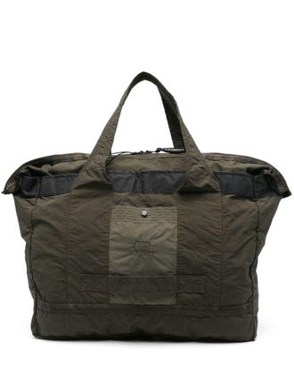 C.P. Company logo-embroidered tote bag - Green
