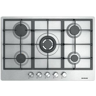 Silverline AS5444X01. Colore del prodotto: Acciaio inox, Posizionamento dellapparecchio: Da incasso, Dimensione della larghezza del piano cottura: 75 cm. Tipo