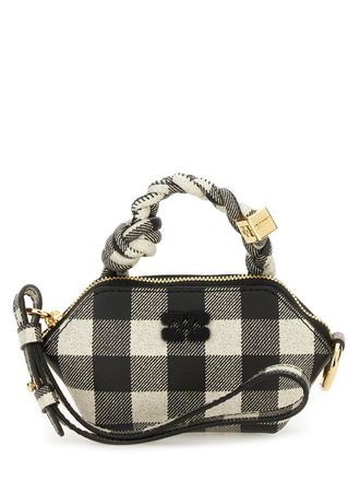 Ganni Vichy Handbag - Black