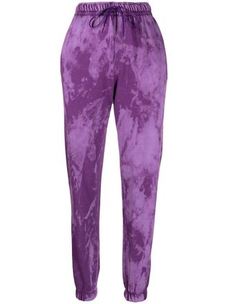 Ireneisgood Pantaloni sportivi con fantasia tie dye - Viola