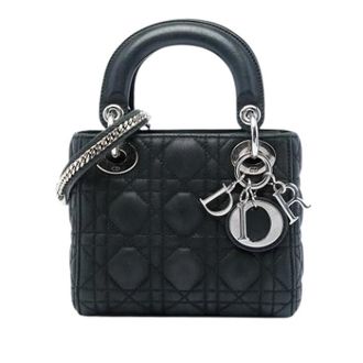 Dior Pre-owned Lady Dior - Dames - Vintage Handtas - Zwart - ONE Size - Leer - Vintage