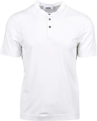 Alpha Studio Heren, Tops, Wit, Maat: 4XL Katoen