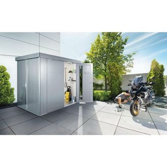 BIOHORT Caseta Metalica Biohort Neo 1b Doble Puerta Color Plata Metalica