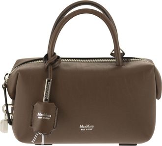 Max Mara Holdalls Kleine Umh&auml;ngetasche aus Naturleder