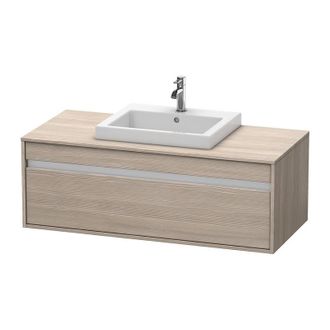 Duravit Duravit Ketho M&oacute;dulo Mural 6796, 1 Extra&iacute;ble, 1200mm, Para 1 Lavabo Empotrado, Centralizado, Color (frente/cuerpo): Decoraci&oacute;n Pino Plata - Kt67960313